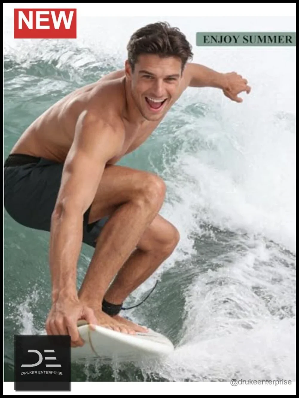Men's Swim Trunks with Compression Liner 2 in 1 Quick Dry Pockets